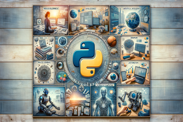 Image of the different realms of programming that python can be used in.