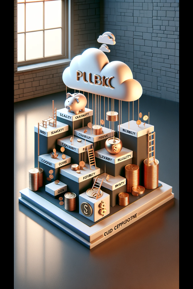Info graphic of a public cloud deployment model.